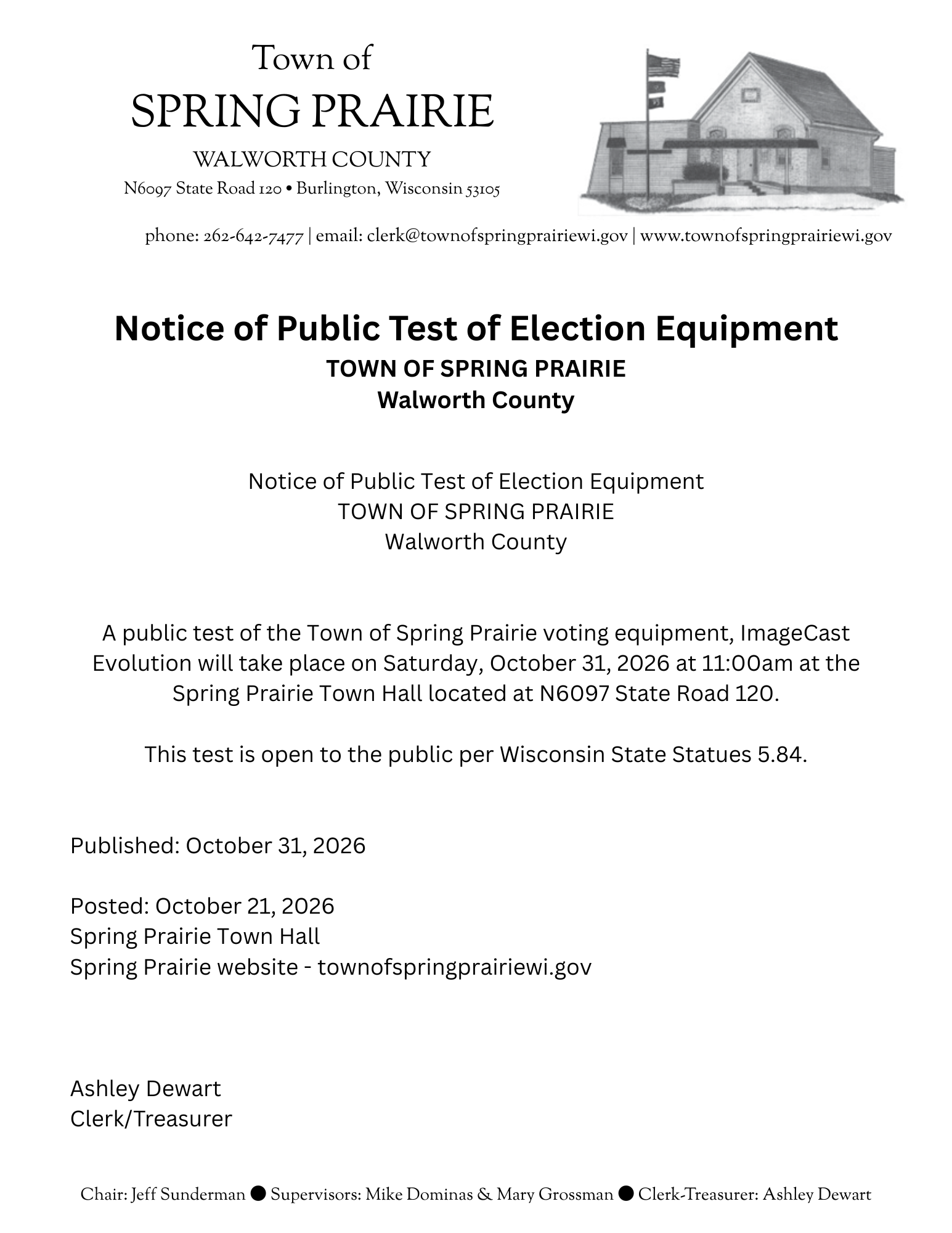 Public Test for Voting Equipment